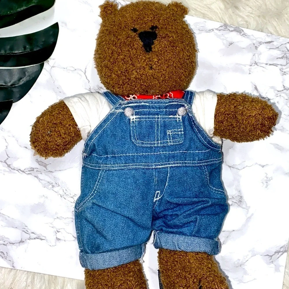 Classic Baby Gap Teddy Bear Plush Denim Overalls 14